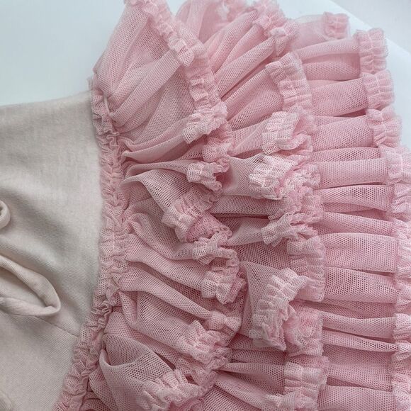 Isabella Chloe Dress Sleeveless White w/ Pink Layered Tule attached Skirt 24 M - Picture 4 of 16